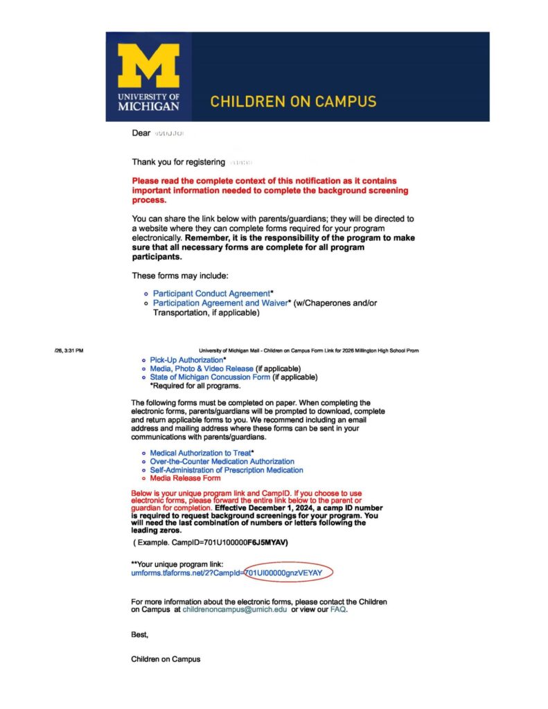 Image of the form letter